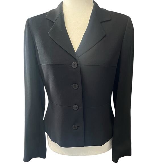 LAURA ASHLEY Black Blazer 4 Button Women’s‎ Size 6 - Picture 1 of 10